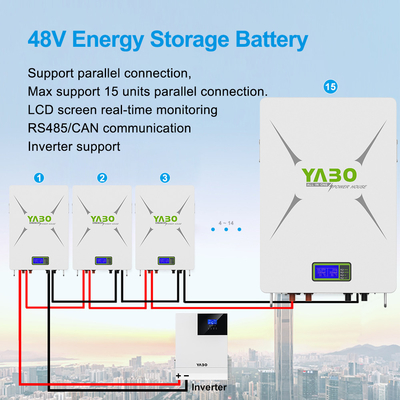 Solar Lifepo4 Battery Powerwall 5kwh 10kwh Transportasi Portabel 48v 200ah