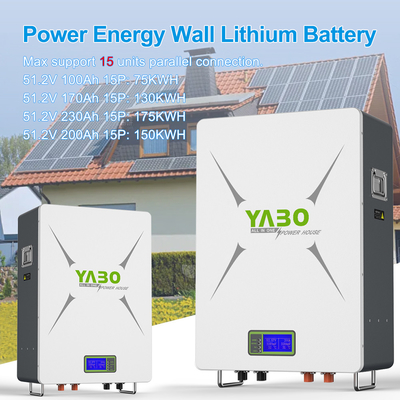Solar Lifepo4 Battery Powerwall 5kwh 10kwh Transportasi Portabel 48v 200ah