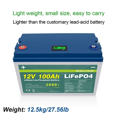 200Ah 300Ah 100Ah 12V 32700 paket baterai lifepo4 LCD Power Display Smart BMS