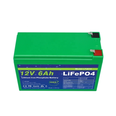 Smart BMS 12v 6ah Lifepo4 Paket Baterai Deep Cycle 2000 Siklus