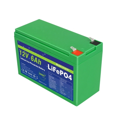 Smart BMS 12v 6ah Lifepo4 Paket Baterai Deep Cycle 2000 Siklus