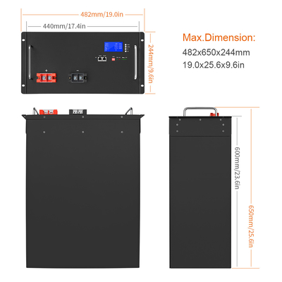 Paket Baterai Bms 100ah 48 Volt Lifepo4 48v 200ah Baterai Lithium Ion Solar