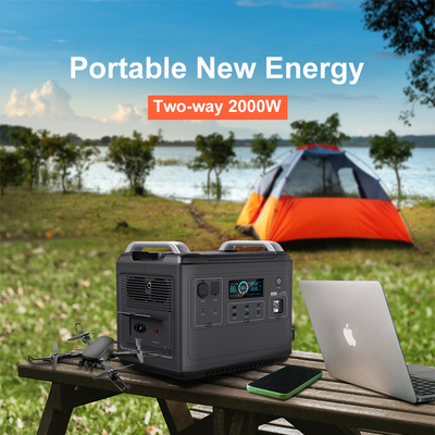 Ups Lithium Pembangkit Listrik Portabel Lifepo4 Solar 2000W 1000 Watt Dua Arah Cepat