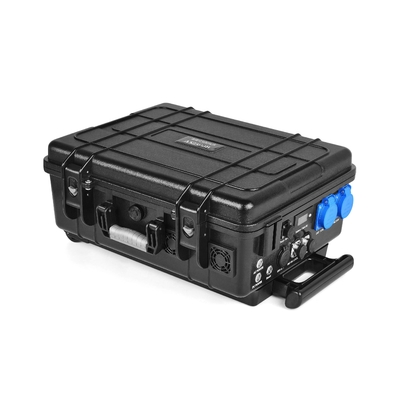 Mobil Listrik Lithium Portable Power Station Bank Trolley Case Solar Backup Supply 2500wh