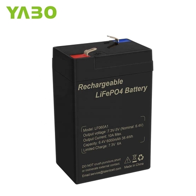 6.4V 4.5Ah 6v 5Ah Deep Cycle LiFePO4 Baterai Pencahayaan Isi Ulang