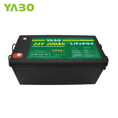 2000 Siklus Hidup 24V Lifepo4 Baterai Sel Baterai Lithium Besi Fosfat Surya 200Ah