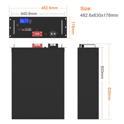 Home System Battery Pack Solar Lithium 51.2V LiFePO4 170Ah Baterai Lithium untuk Sistem Tenaga Surya 48V