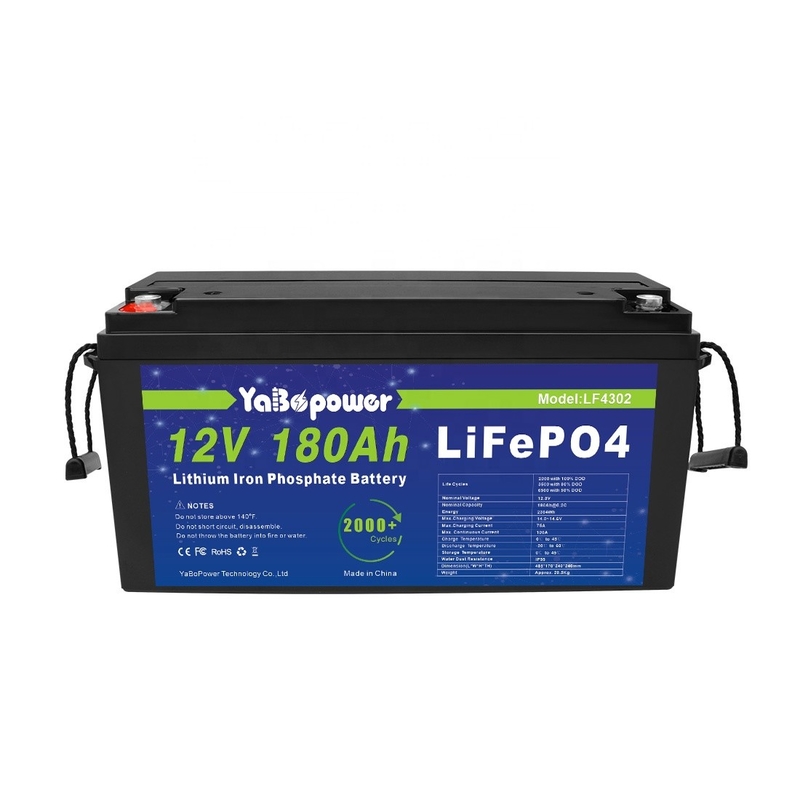 Sertifikasi Standar Tinggi dan Kualitas Terjamin Baterai Lithium ion Lifepo4 12v180Ah Untuk sistem Hybrid