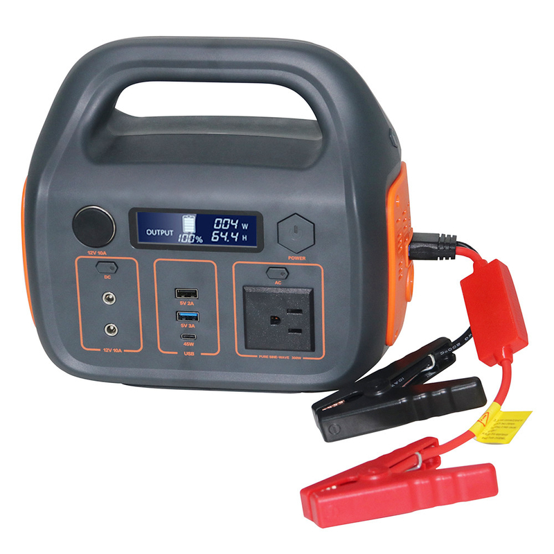 Output penyimpanan energi portabel 110V AC baterai lithium ion 300W pembangkit listrik rumah energi terbarukan